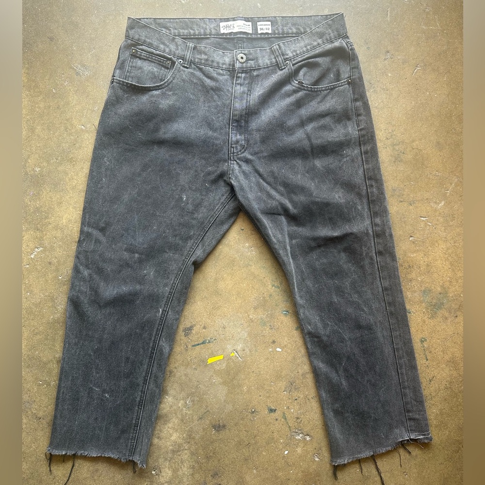 Black Distressed Shakawear Denim Pants